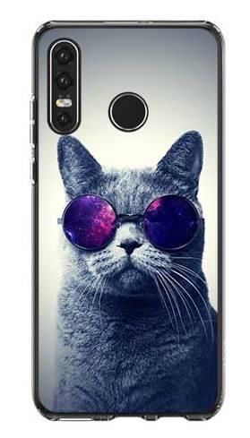Foto Case Huawei P30 Lite kot w okularach galaxy