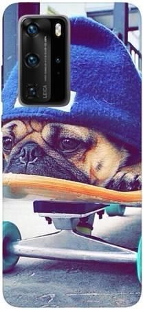 Foto Case Huawei P40 bulldog na deskorolce