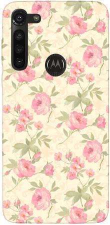 Foto Case Motorola MOTO G8 POWER różowe różyczki