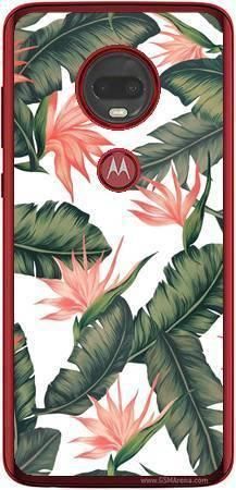 Foto Case Motorola Moto G7 / Moto G7 Plus liście z kwiatami