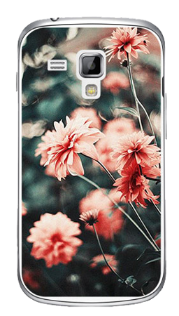 Foto Case Samsung GALAXY TREND S7560 pomarańczowe kwiaty