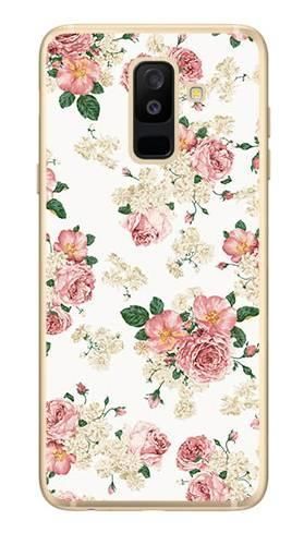 Foto Case Samsung Galaxy A6 Plus beżowe kwiatki