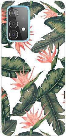 Foto Case Samsung Galaxy A72 5G liście z kwiatami