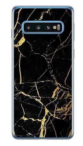 Foto Case Samsung Galaxy S10 czarno złoty marmur