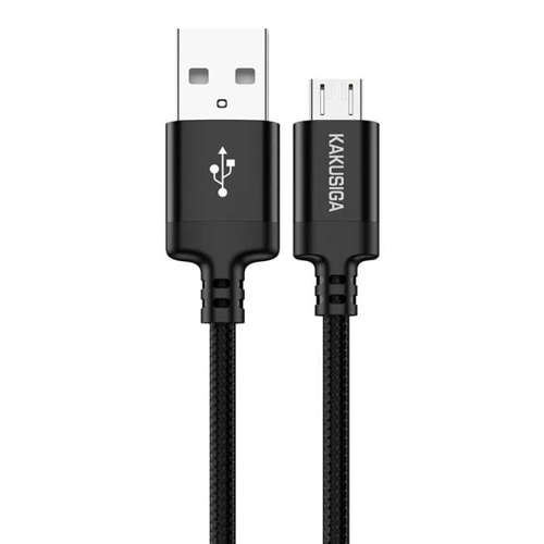 Kabel 2,4A 1m MICRO USB Ładowanie i Przesył Danych KAKUSIGA Smart fast charging data cable MICRO USB (KSC-652) czarny