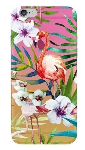 Ombre Case Apple Iphone 6 kwiaty i flamingi