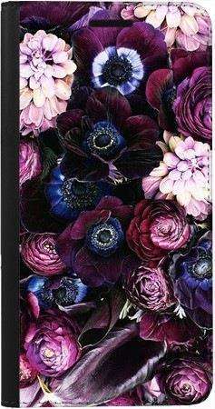 Portfel DUX DUCIS Skin PRO purpurowa kompozycja kwiatowa na Samsung Galaxy A32 5G