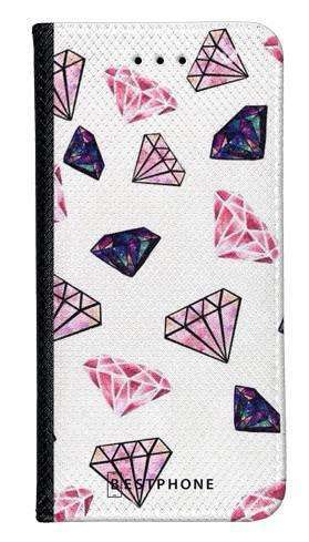 Portfel Wallet Case Huawei P40 Lite różowe diamenty