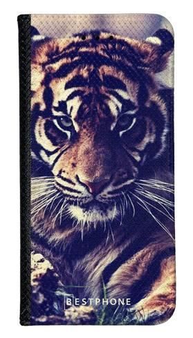 Portfel Wallet Case Huawei Y5 2019 mroczny tygrys