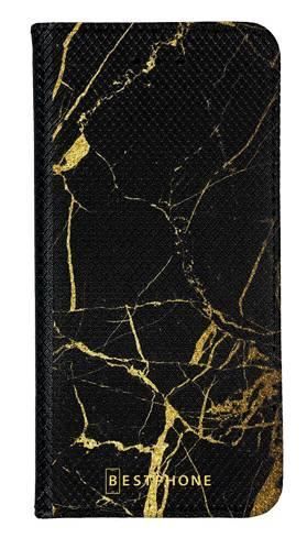 Portfel Wallet Case LG K20 czarno złoty marmur