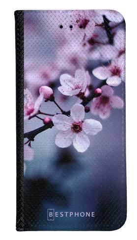 Portfel Wallet Case LG K40 kwiaty wiśni