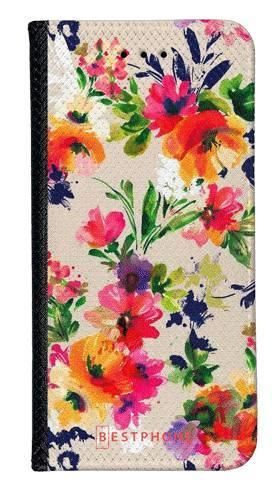 Portfel Wallet Case Nokia 2.1 2018 malowane kwiaty