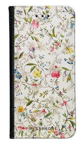 Portfel Wallet Case Samsung Galaxy A42 5G białe kwiatki