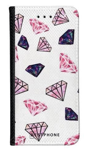 Portfel Wallet Case Samsung Galaxy S10 Plus różowe diamenty
