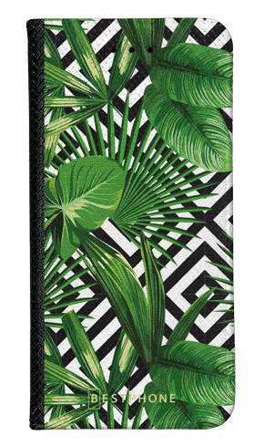 Portfel Wallet Case Xiaomi Redmi K30 / Pocophone X2 kwiaty tropikalne geometryczne