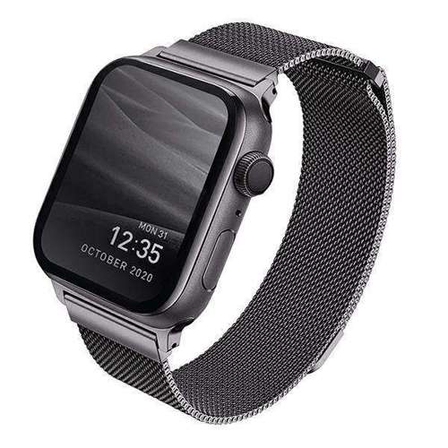 UNIQ pasek Dante Apple Watch Series 4/5/6/7/SE 40/41mm. Stainless Steel grafitowy/graphite