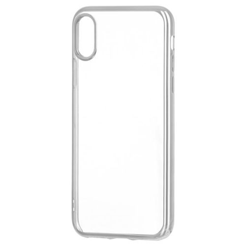 Żelowy pokrowiec etui Metalic Slim iPhone XS / X srebrny