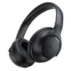 Acefast wokółuszne słuchawki bezprzewodowe Bluetooth 5.0 Hybrid ANC (aktywna redukcja szumów) wodoodporne IPX4 czarny (H1 black)
