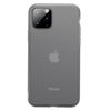 Baseus Jelly matowo przezroczyste żelowe etui pokrowiec iPhone 11 Pro Max czarny (WIAPIPH65S-GD01)