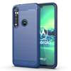 Carbon Case elastyczne etui pokrowiec Motorola G8 Plus niebieski