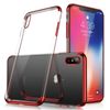 Clear Color case żelowy pokrowiec etui z metaliczną ramką Samsung Galaxy A40 czerwony