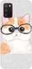 Etui Brokat SHINING kotek w okularach rysunek na Samsung Galaxy A02s