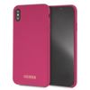 Etui Guess GUHCI65LSGLPI iPhone Xs Max pink /różowy hard case Silicone