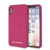 Etui Karl Lagerfeld KLHCPXSLROG iPhone X/Xs hardcase różowy/fushia Silicone