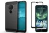 Etui Pancerne KARBON Nokia 6.2 czarny +szkło 5D