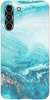 Etui SPIGEN Liquid Crystal turkusowy marmur na Samsung Galaxy S22