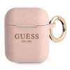 Guess GUA2SGGEP AirPods cover różowy/pink Silicone Glitter