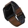 UNIQ pasek Straden Apple Watch Series 4/5/6/7/SE 42/44/45mm. Leather Hybrid Strap brązowy/brown